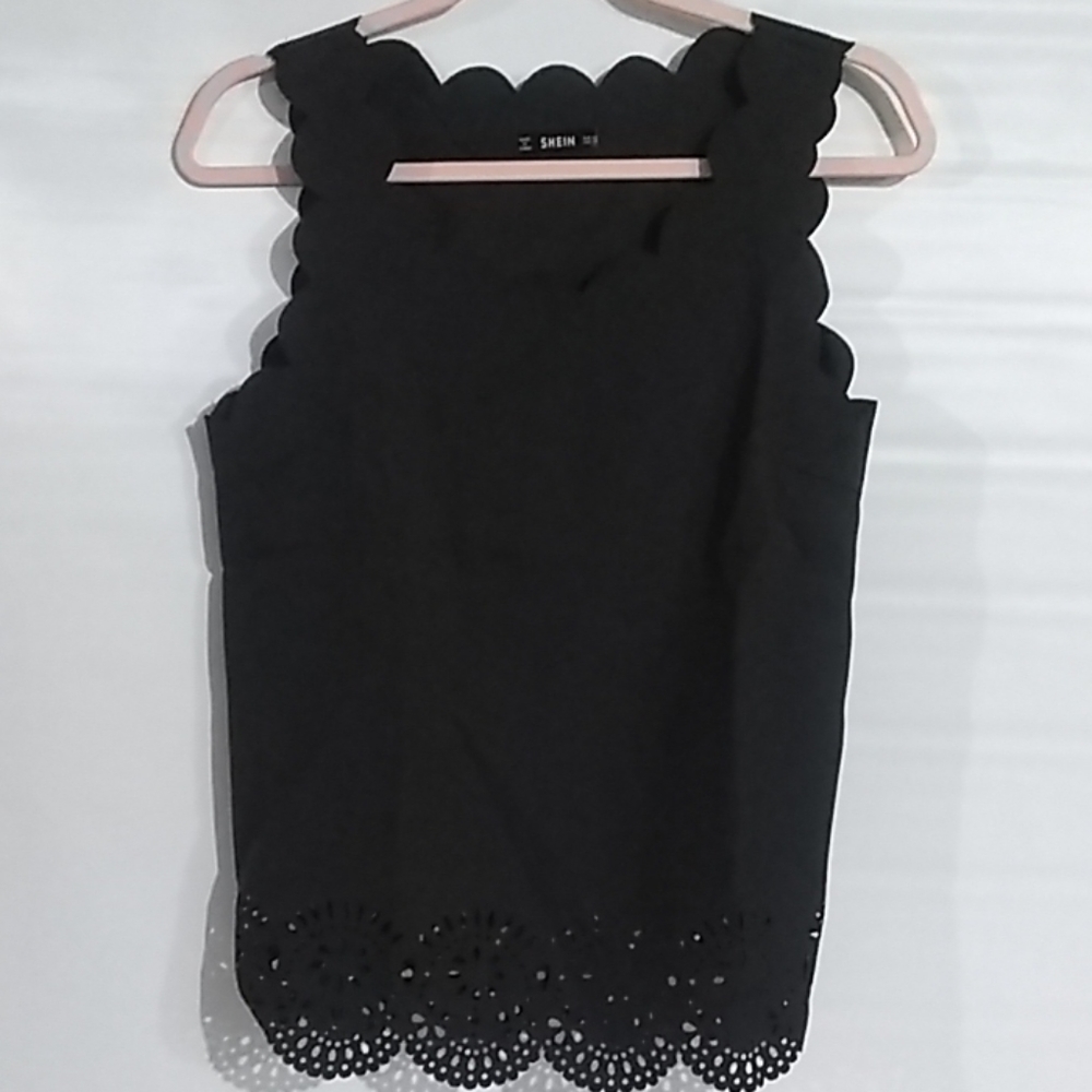Shein Scallop Trim Tank Blouse Size XS - Picture 1 of 6
